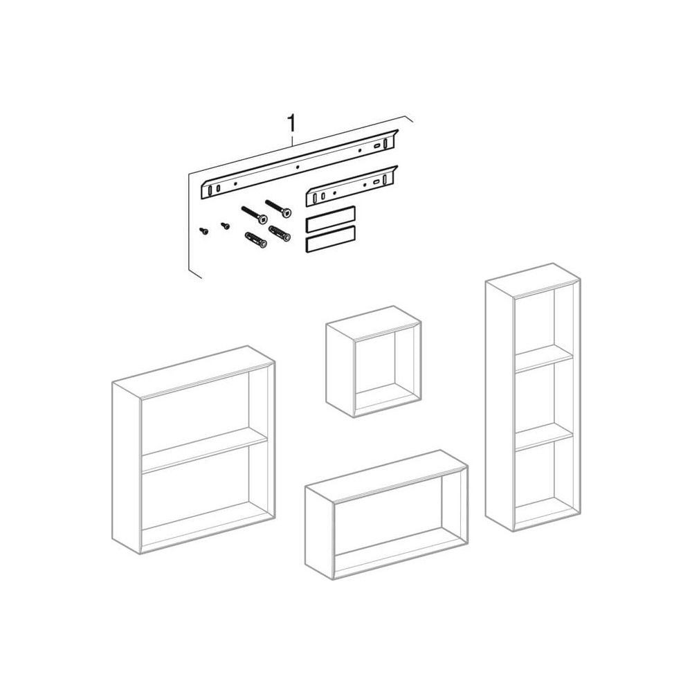 Geberit iCon Regal quadratisch, 45x46,7x13,2cm, Nussbaum hickory Melamin Holzstrukt... GEBERIT-502323JR1 4025410943125 (Abb. 10)
