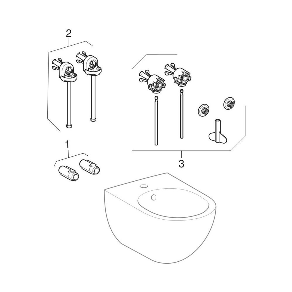 Geberit Acanto Wandbidet, geschlossenes Keramikdesign mit Überlauf, 53cm, Weiß... GEBERIT-502825001 4025410071699 (Abb. 7)