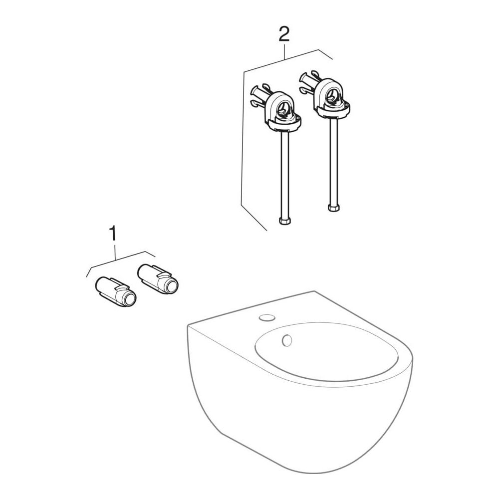 Geberit Acanto Wandbidet, geschlossenes Keramikdesign mit Überlauf, 53cm, Weiß... GEBERIT-502825001 4025410071699 (Abb. 8)