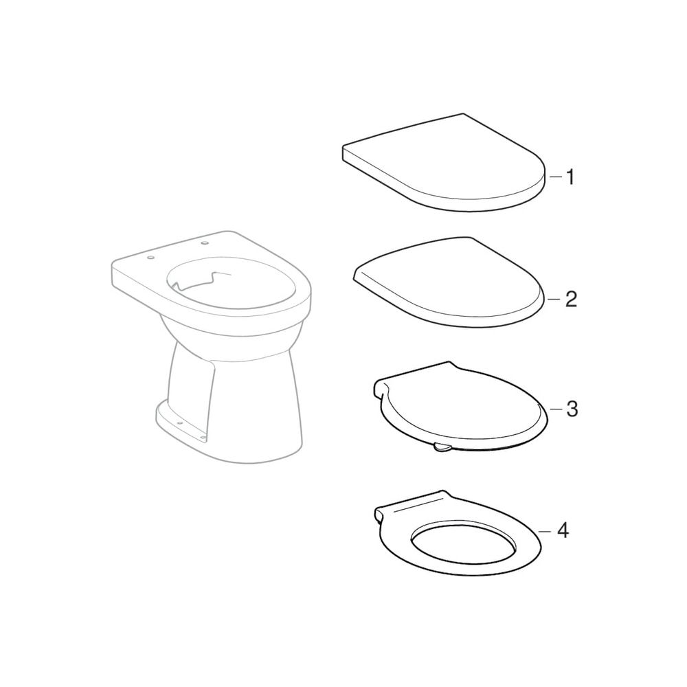 Geberit Renova Stand-WC Flachspüler, Abgang vertikal, Rimfree Tiefe 47cm, Weiß/Kera... GEBERIT-501985008 4025410605085 (Abb. 10)