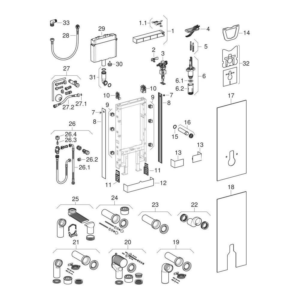 Geberit Monolith Sanitärmodul für Wand-WC, Höhe 114cm, Frontverkleidung aus Glas Sa... GEBERIT-131031JL5 4025410963192 (Abb. 16)