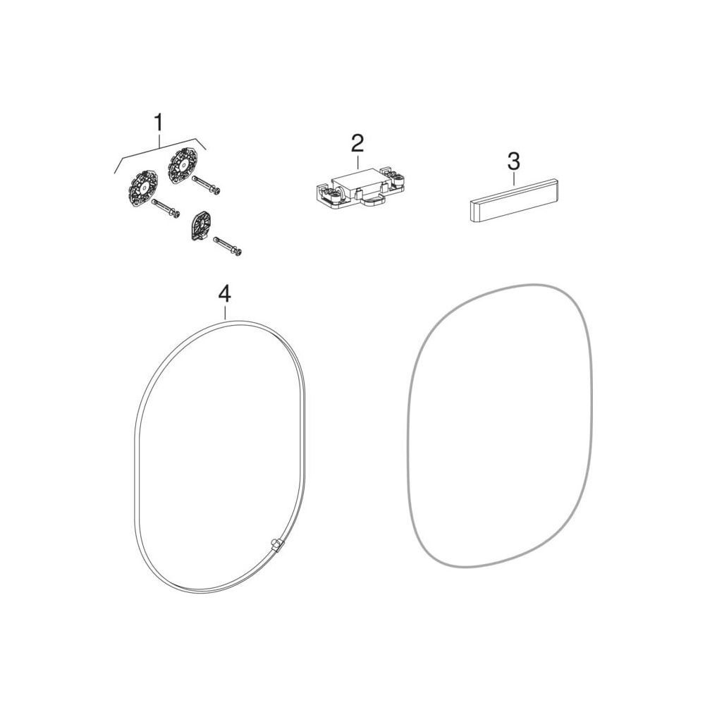 Geberit Option Oval Lichtspiegel, indirekte Beleuchtung, 60x80x3,1cm... GEBERIT-502800001 4025410060150 (Abb. 7)