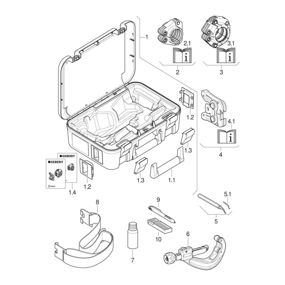 Geberit Mepla Pressschlinge Typ 2, im Koffer Außendurchmesser 63mm... GEBERIT-690467002 4025416114703 (Abb. 6)