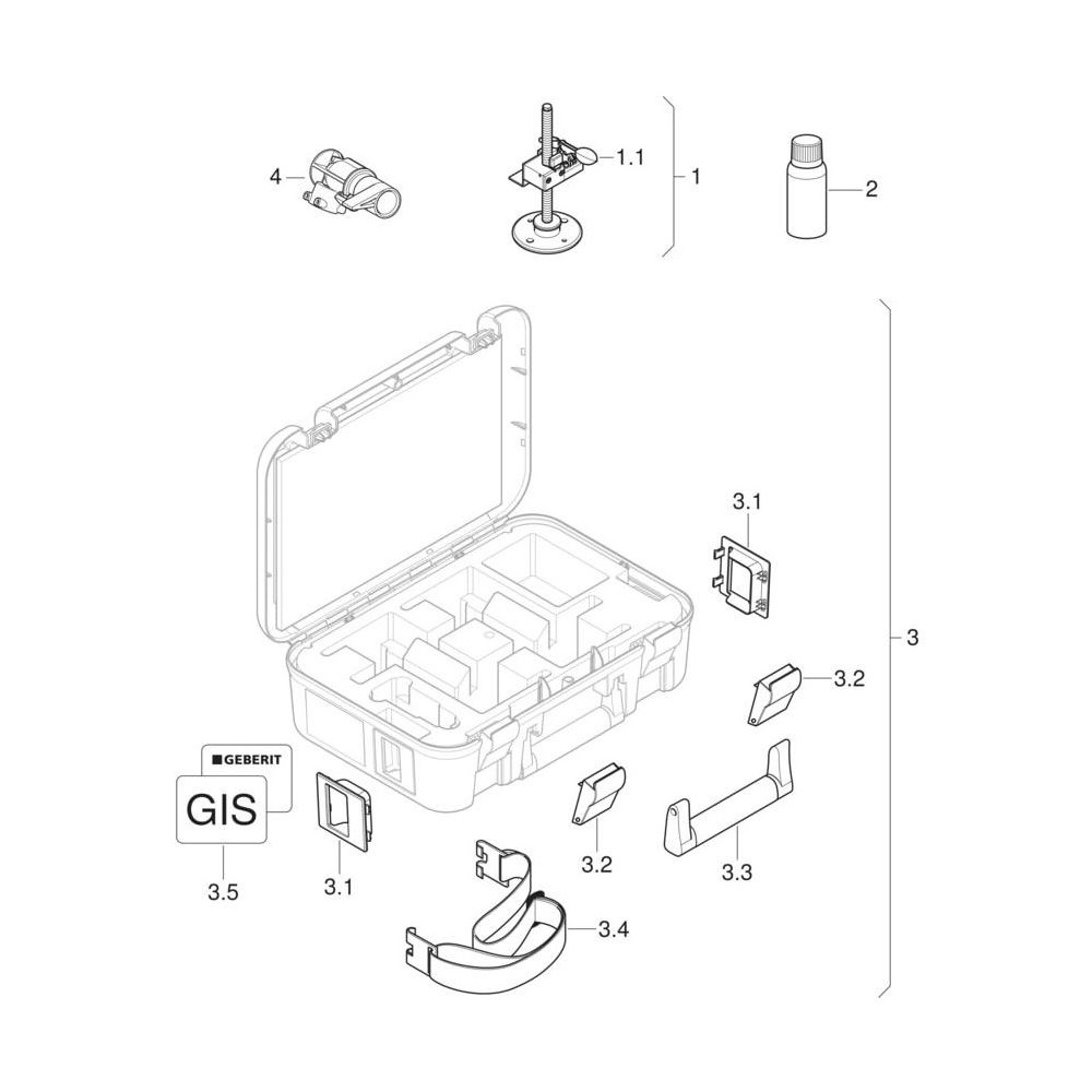 Geberit GIS Montagehilfen im Koffer, 461808001... GEBERIT-461808001 4025416174783 (Abb. 6)