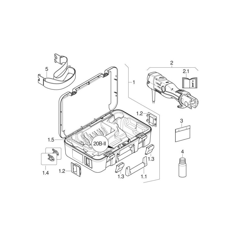 Geberit ECO 203 Pressgerät Typ 2, im Koffer, 230V/50-60 Hz, Steckertyp CEE 7/17, Lei... GEBERIT-691214P21 4025416582366 (Abb. 6)