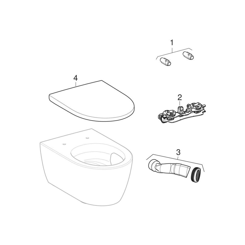 Geberit iCon Wand-WC-Set Tiefspüler geschl. Keramikdesign TurboFlush Weiß, WC-Sitz 5... GEBERIT-503045001 4064746019791 (Abb. 7)