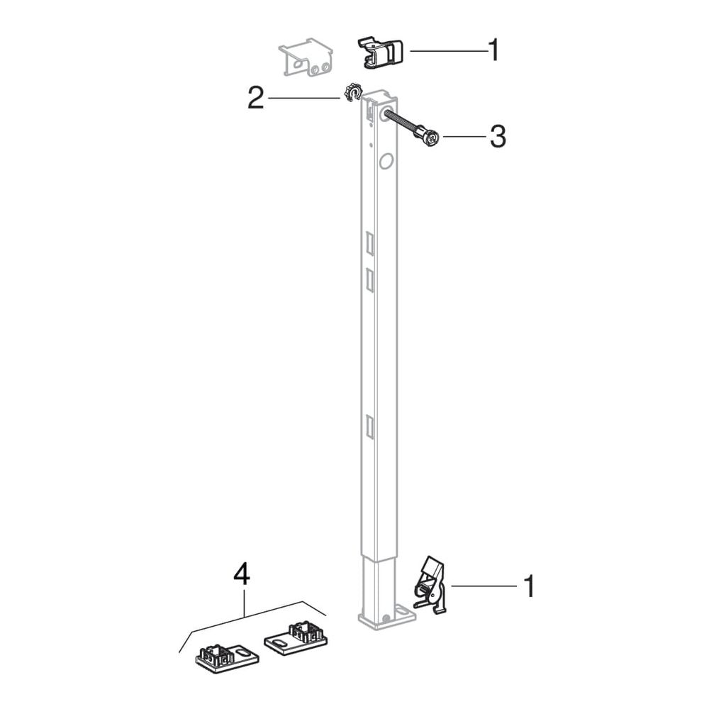 Geberit Duofix Ständer teilhoch, 82-130cm, für Trockenbau... GEBERIT-111825001 4025416445302 (Abb. 9)