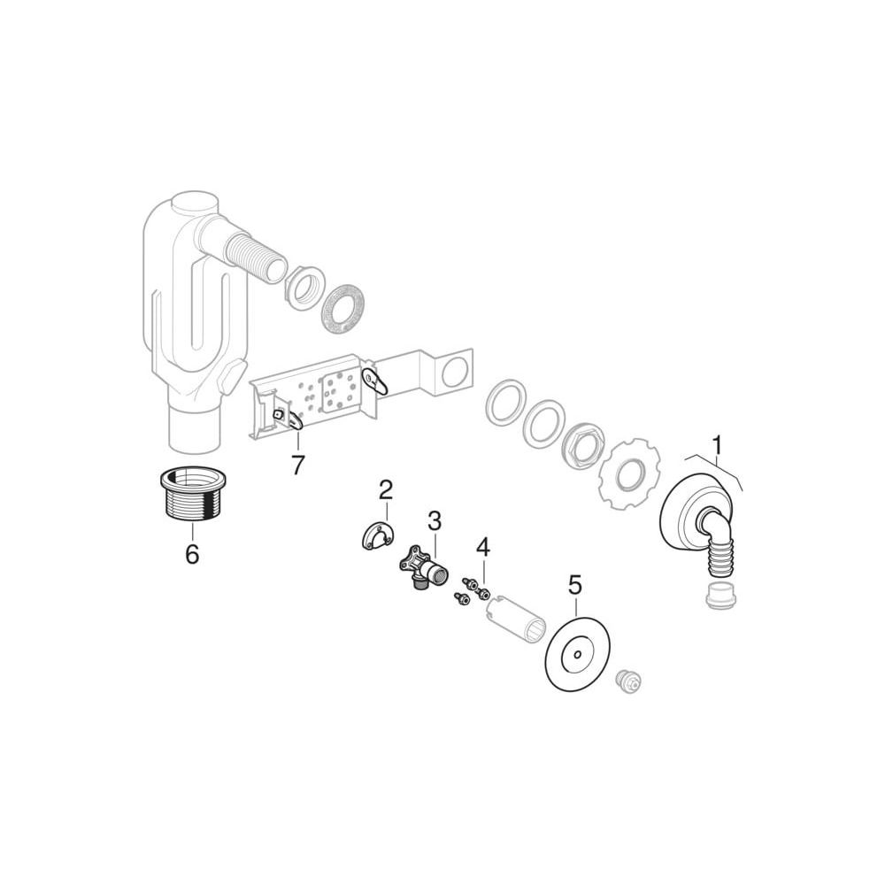 Geberit GIS Montageelement Traverse für Waschmaschine und Geschirrspüler, 23,1x7,6x... GEBERIT-461445001 4025416727774 (Abb. 10)