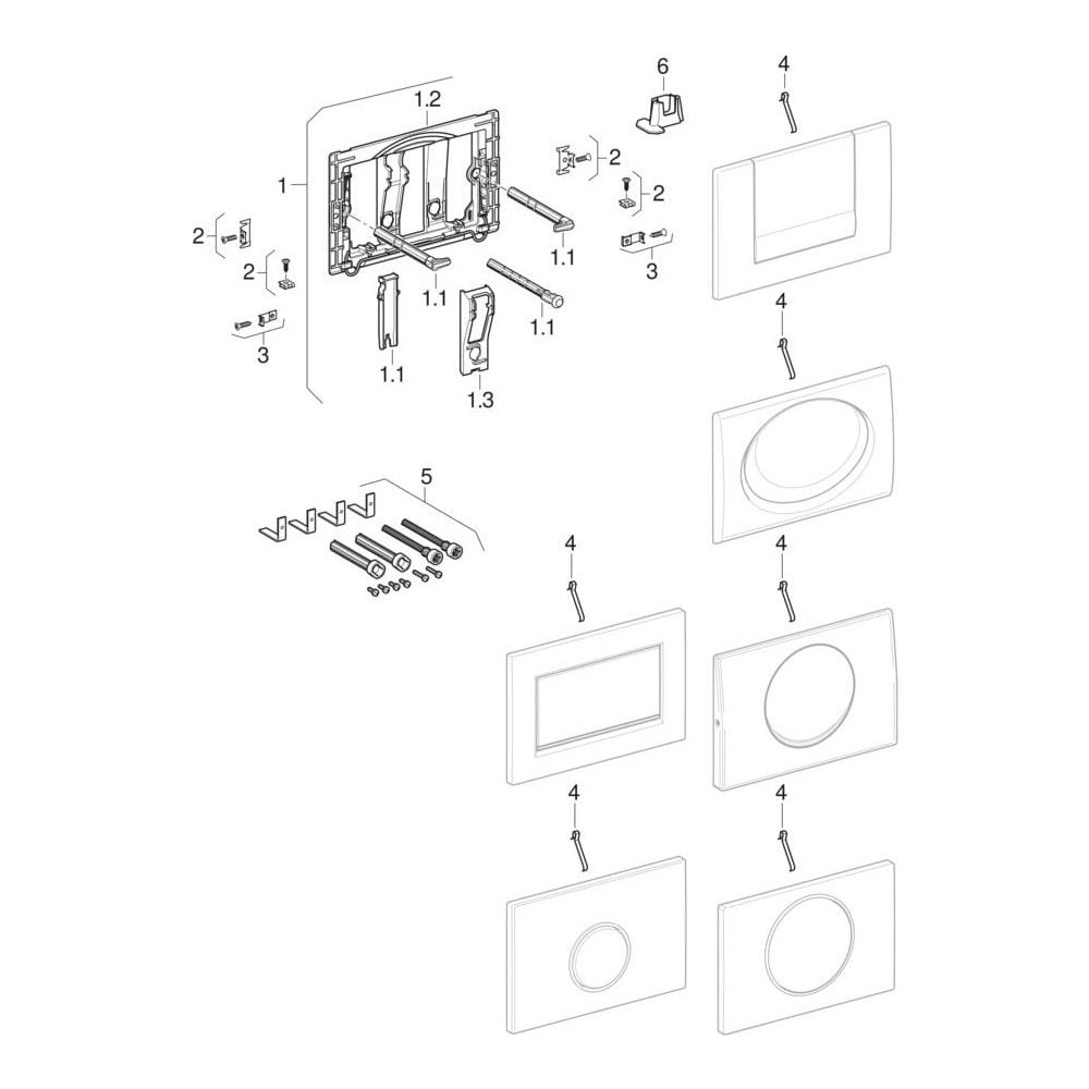 Geberit Sigma 10 Drückerplatte, für Spül-Stopp-Spülung Weiß, Hochglanz verchromt... GEBERIT-115758KJ5 4025416197898 (Abb. 9)