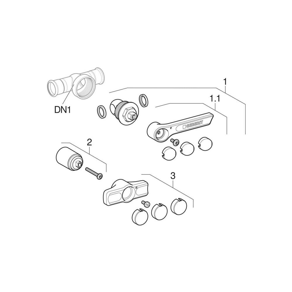 Geberit Mapress Edelstahl Kugelhahn mit Betätigungshebel Außendurchmesser 15mm, 10 bar... GEBERIT-94952 4025410541796 (Abb. 6)