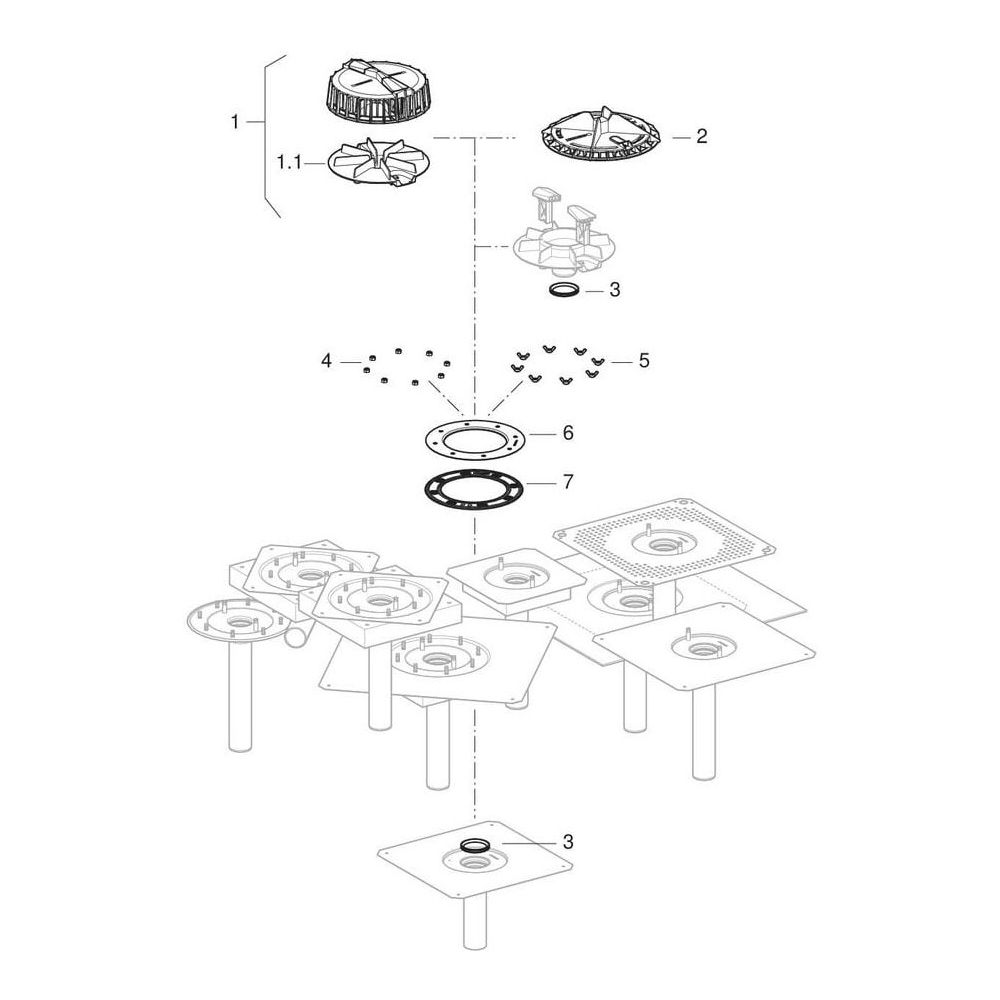 Geberit Pluvia Dampfsperrenanschluss Außendurchmesser 56mm, Anschluss Abdichtung Ede... GEBERIT-359113001 4025410162977 (Abb. 6)