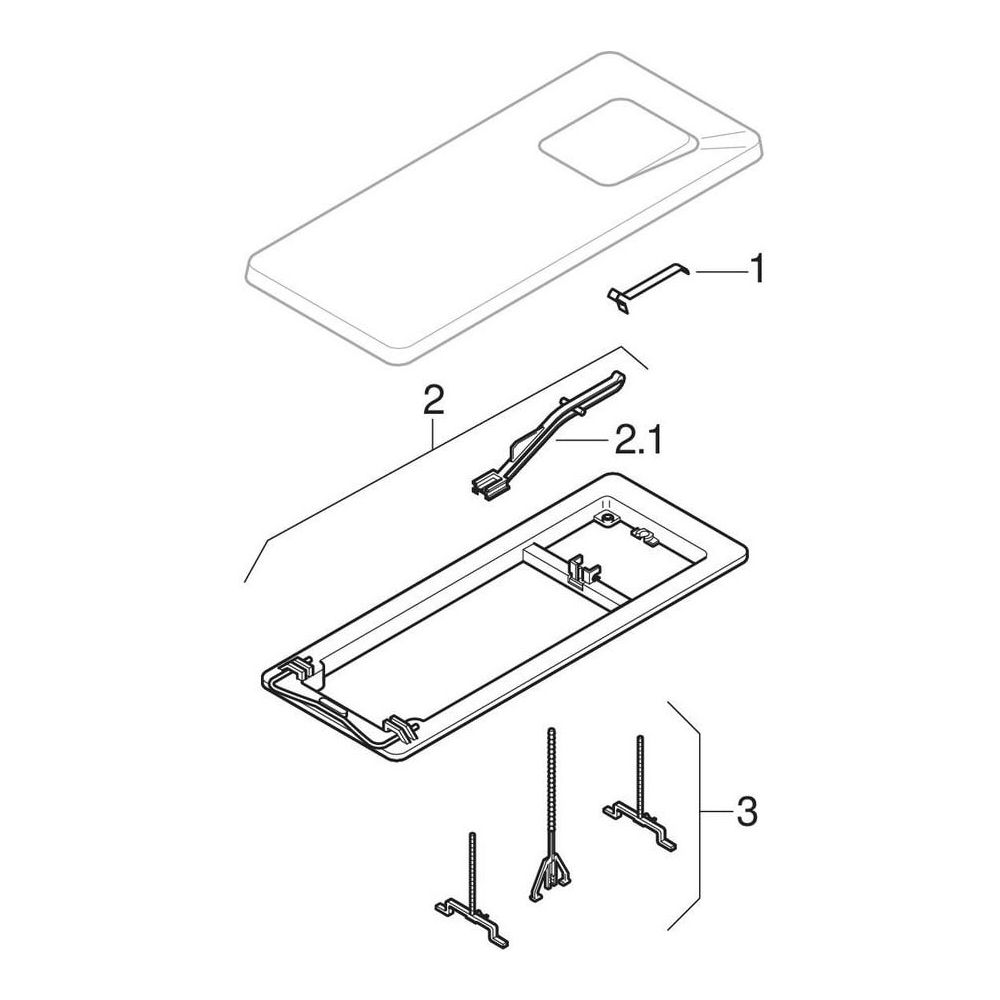 Geberit Topline Drückerplatte für Spül-Stopp-Spülung, Weiß... GEBERIT-115394111 4025416005384 (Abb. 4)