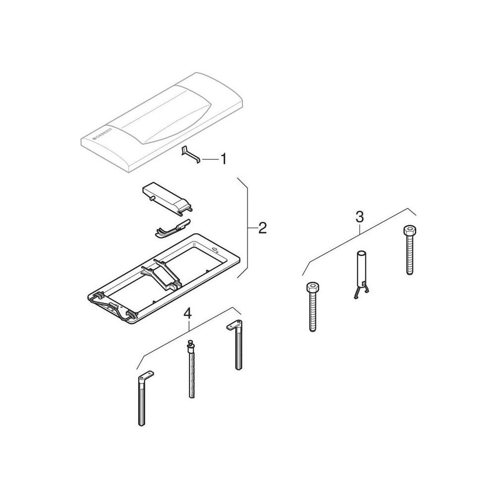Geberit 300T Drückerplatte für Spül-Stopp-Spülung, Weiß... GEBERIT-115333111 4025416004240 (Abb. 8)