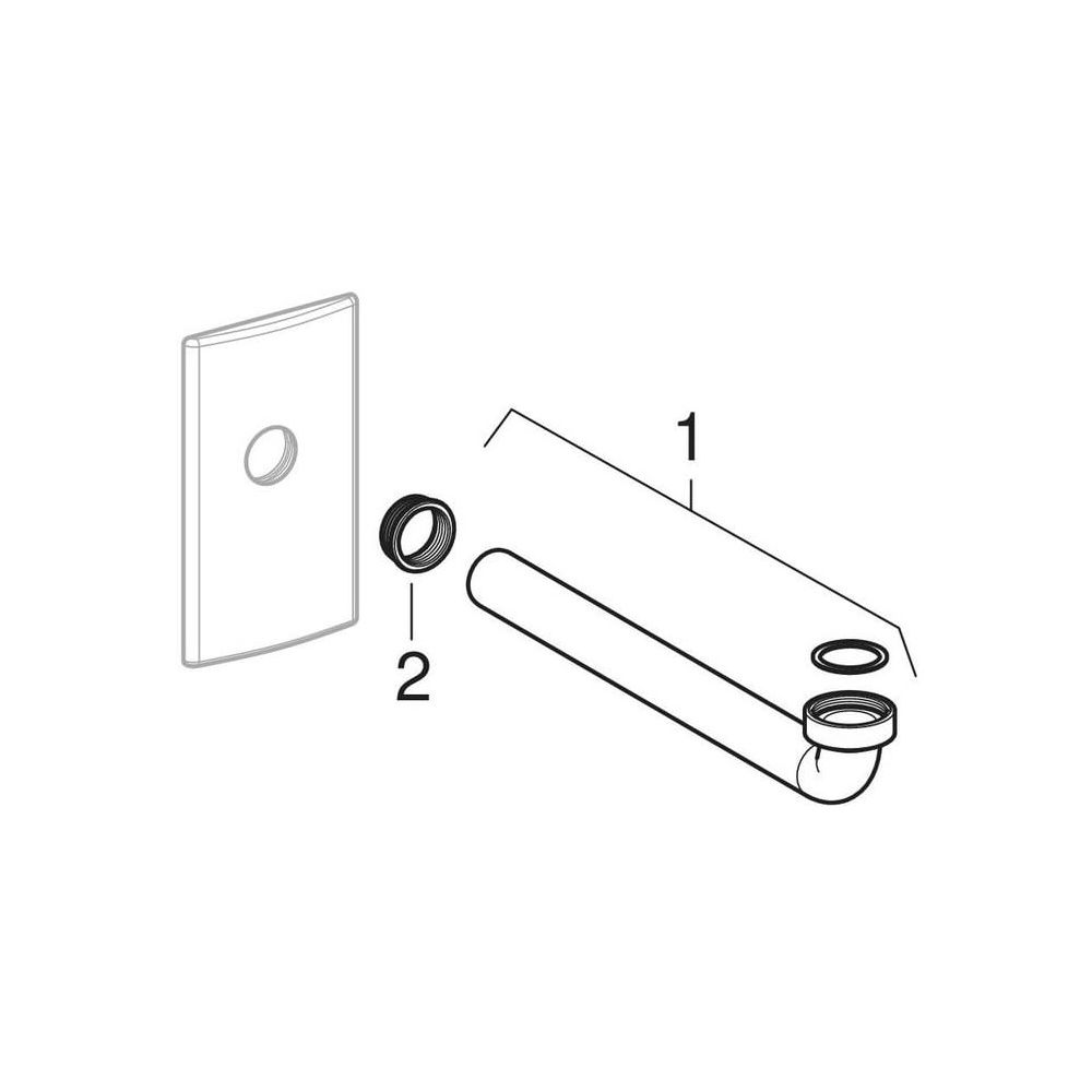 Geberit Fertigbauset für Waschtisch, mit Unterputz-Geruchsverschluss, Edelstahl gebü... GEBERIT-115415001 4025416667636 (Abb. 8)