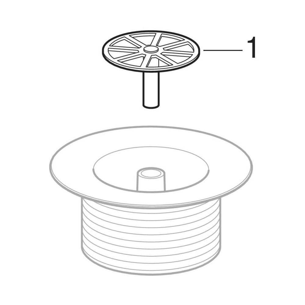 Geberit Ablaufventil mit Rundgewinde, Hochglanz verchromt... GEBERIT-152301211 4025416018476 (Abb. 6)