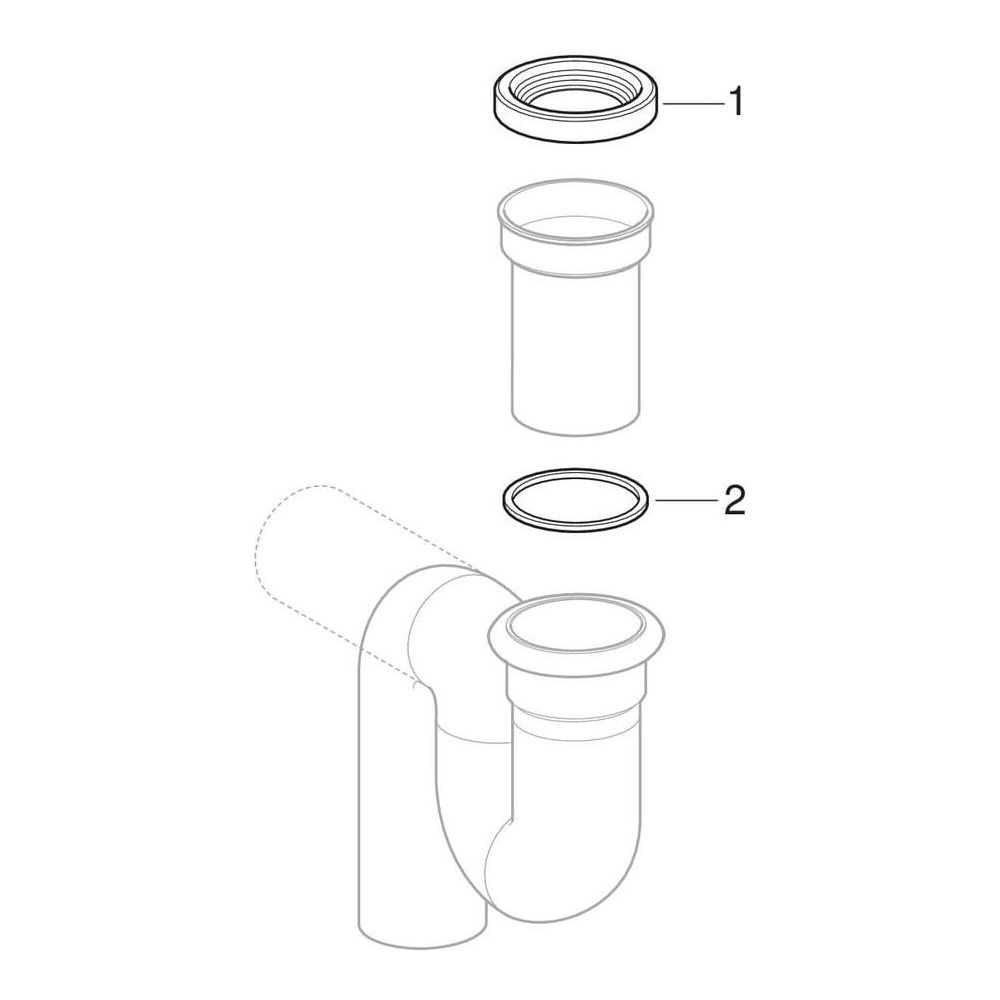 Geberit Geruchsverschluss für Hock-WC Abgang vertikal Außendurchmesser 110mm, Schwar... GEBERIT-167734161 4025416024668 (Abb. 6)