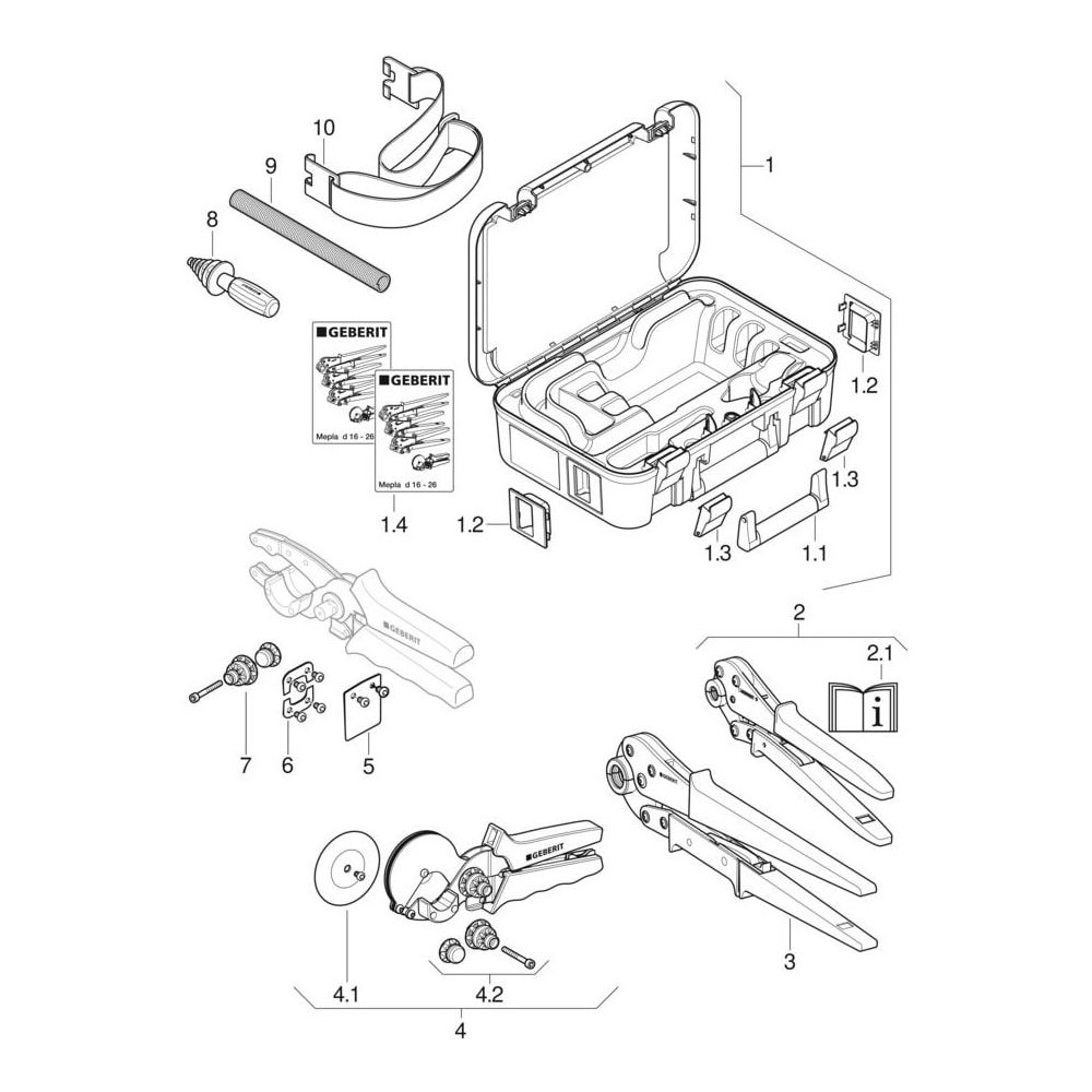 Geberit Mepla Handpresswerkzeug im Koffer Außendurchmesser 16/20mm... GEBERIT-690485004 4025416114406 (Abb. 4)