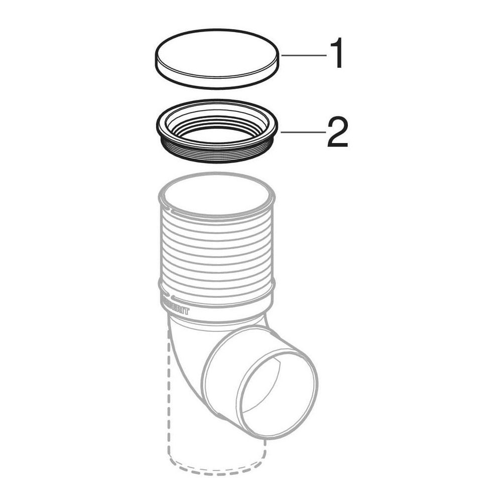 Geberit Silent-PP Anschlussbogen für WC, 87,5 Grad Außendurchmesser 90mm... GEBERIT-390493111 4025416723769 (Abb. 6)