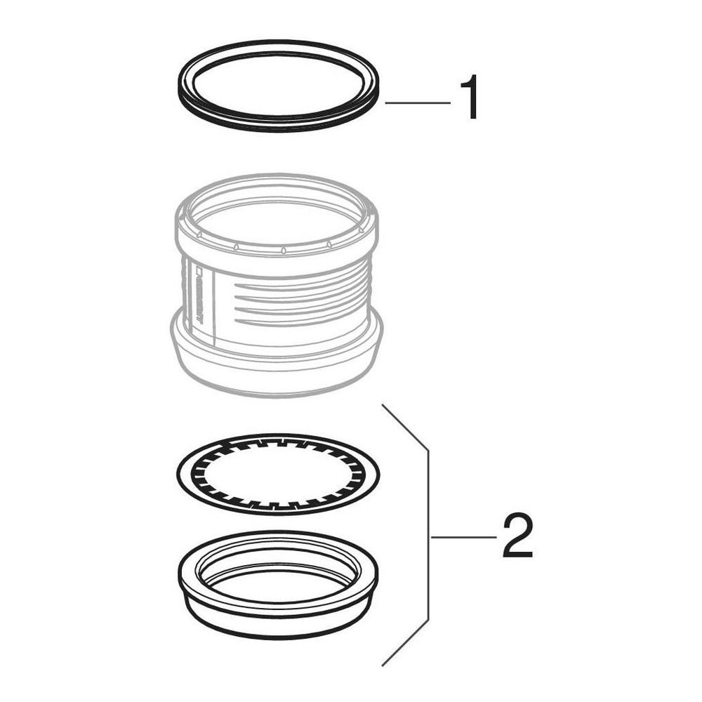 Geberit Silent-PP Übergangsmuffe auf Geberit Silent db20 Außendurchmesser 50mm... GEBERIT-390296141 4025416728610 (Abb. 6)