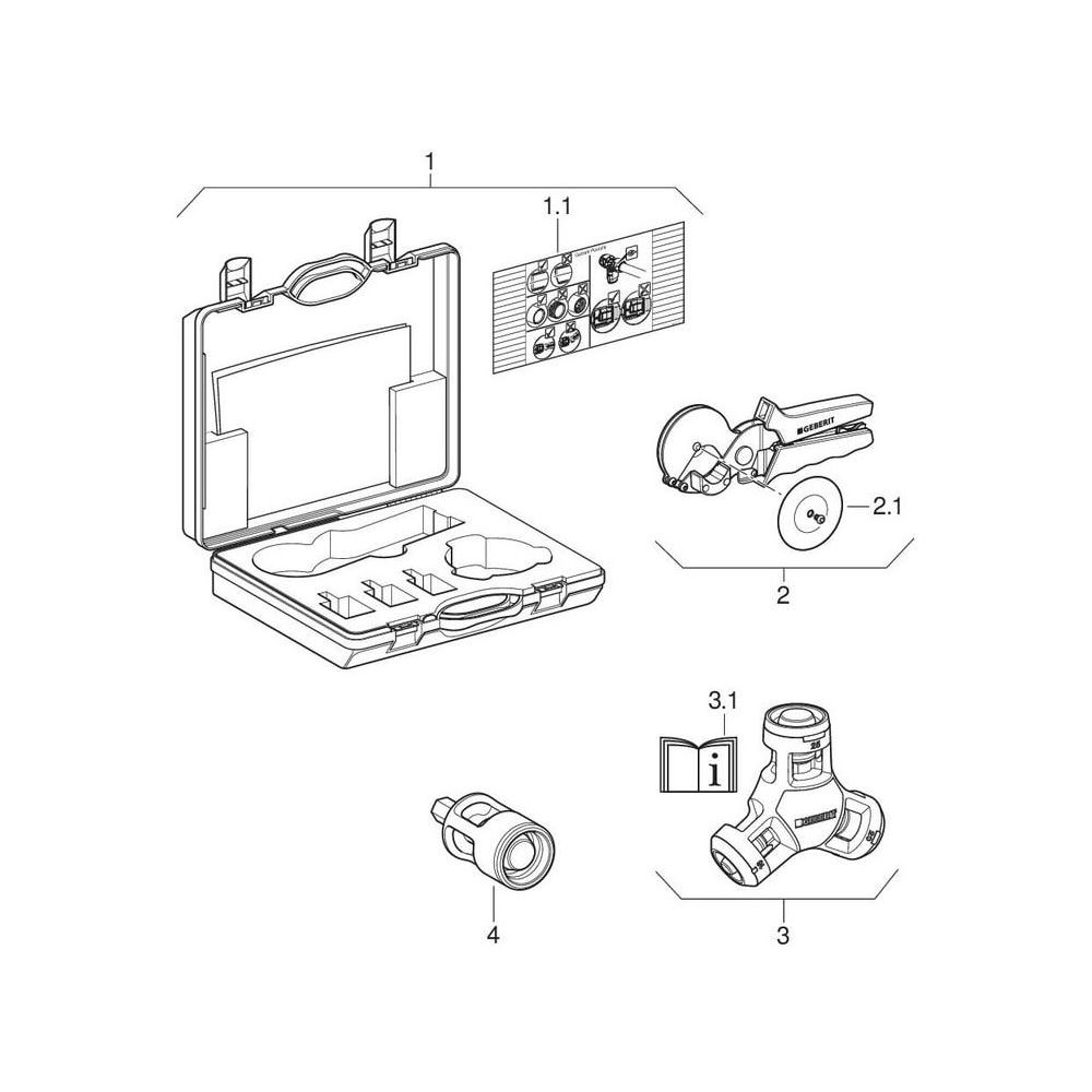 Geberit PushFit Montagewerkzeug im Koffer Außendurchmesser 16/20/25mm... GEBERIT-650910001 4025416710875 (Abb. 4)