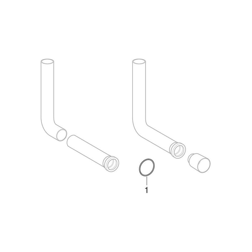 Geberit Set Spülbogen 90 Grad ausziehbar, mit Aussparungsschalen, Schutzstopfen Auße... GEBERIT-119611161 4025416008408 (Abb. 6)