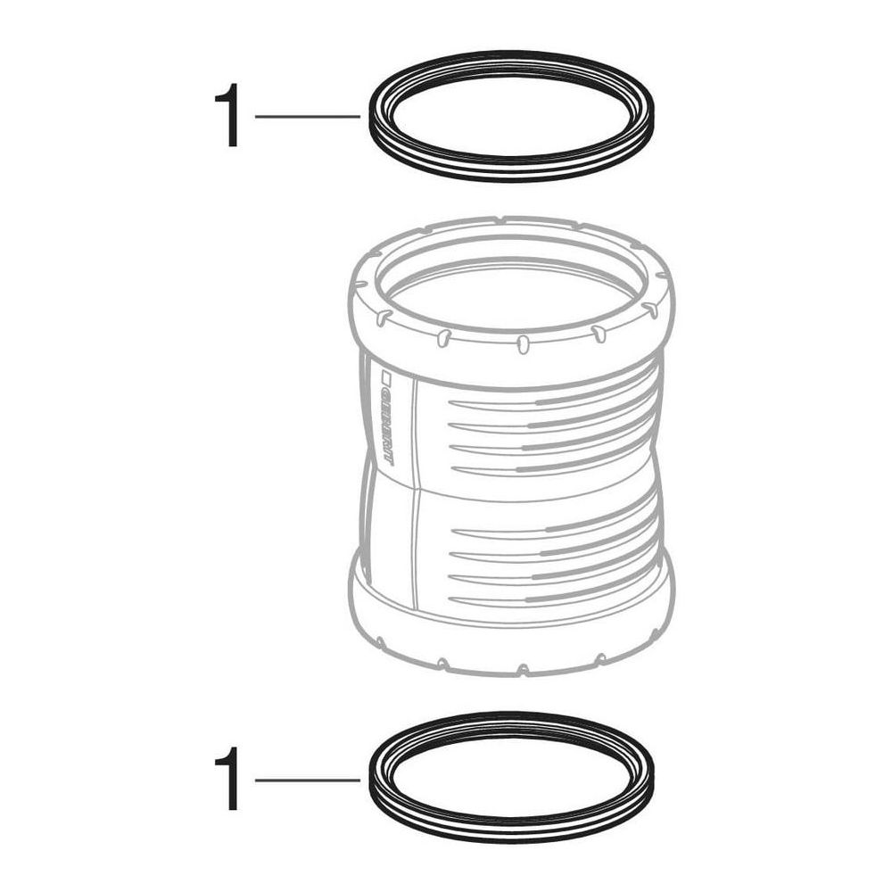 Geberit Silent-Pro Überschiebemuffe Außendurchmesser 75mm... GEBERIT-393317141 4025416473886 (Abb. 6)