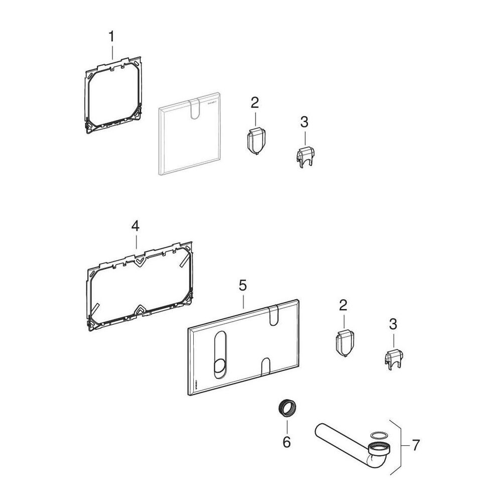 Geberit Abdeckplatte für Waschtischarmaturen mit UP-Funktionsbox, Alpinweiß... GEBERIT-116425111 4025416836520 (Abb. 8)