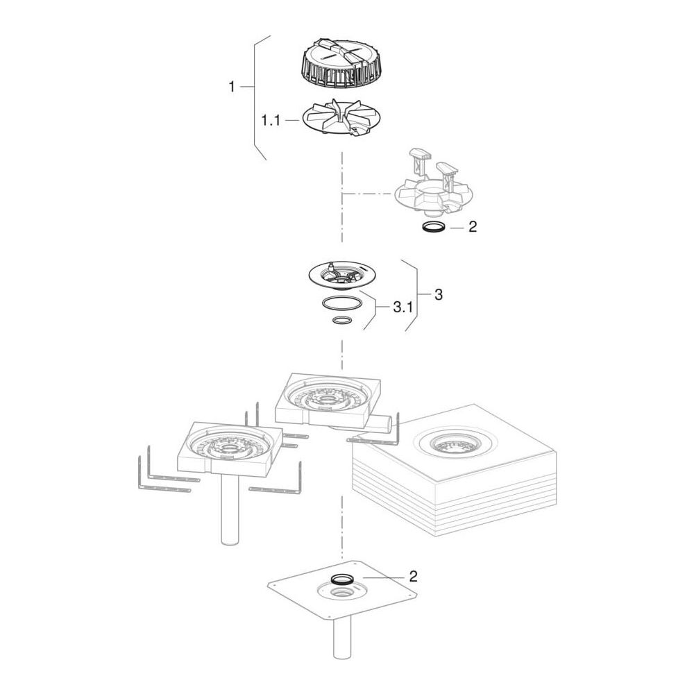 Geberit Pluvia Dachwassereinlauf Maximale Ablaufleistung 12l/s... GEBERIT-359107001 4025410162915 (Abb. 6)