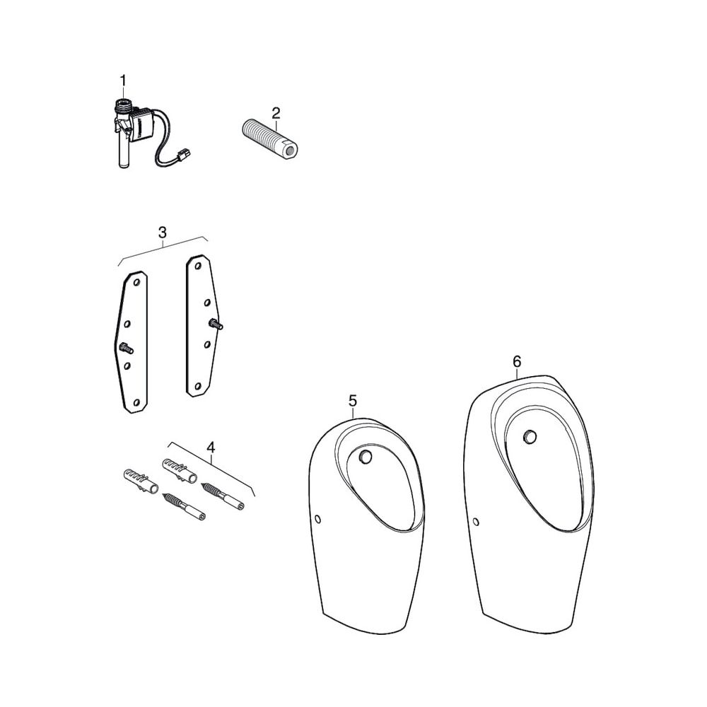 Geberit Renovierungsset für Urinalsteuerung elektronisch, Abdeckplatte 13x13cm, für ... GEBERIT-115915001 4025416695738 (Abb. 4)