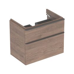Geberit Smyle Square Unterschrank für Waschtisch, 2 Schubladen, 73,4x61,7x47cm, Nuss... GEBERIT-500353JR1 4025416432104 (Abb. 1)