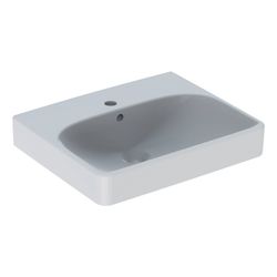 Geberit Smyle Square Handwaschbecken, 50x16x41cm, Hahnloch mittig, Überlauf sichtbar... GEBERIT-500256018 4025416383222 (Abb. 1)
