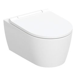 Geberit ONE Set Wand-WC Tiefspüler, geschlossene Form, TurboFlush, mit WC-Sitz Mattw... GEBERIT-500202JT1 4025410645920 (Abb. 1)