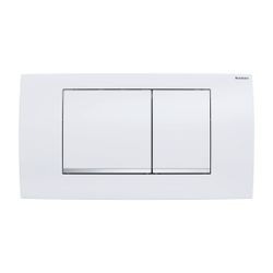Geberit Twinline 30 Drückerplatte mit 2-Mengen-Spülung, Weiß, Hochglanz verchromt... GEBERIT-115899KJ1 4025416297413 (Abb. 1)