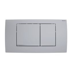 Geberit Twinline 30 Drückerplatte mit 2-Mengen-Spülung, Mattverchromt, Hochglanz ver... GEBERIT-115899KN1 4025416297437 (Abb. 1)