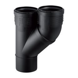 Geberit Silent-PP Parallelabzweig 45 Grad d 110mm, d1 110mm... GEBERIT-390557141 4025416937531 (Abb. 1)