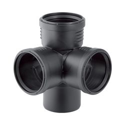 Geberit Silent-PP Eckabzweig 87,5 Grad Außendurchmesser Außendurchmesser 90mm, d1 90... GEBERIT-390459141 4025416937135 (Abb. 1)