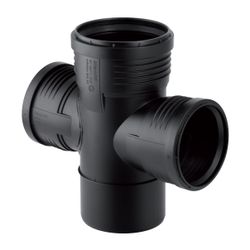 Geberit Silent-PP Abzweig 87,5 Grad zweifach Außendurchmesser 125mm, d1 110mm... GEBERIT-390665141 4025416084730 (Abb. 1)