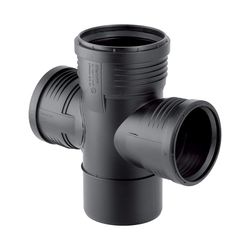 Geberit Silent-PP Abzweig 87,5 Grad zweifach Außendurchmesser 125mm, d1 110mm... GEBERIT-390665141 4025416084730 (Abb. 1)
