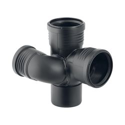 Geberit Silent-PP Schachtbogenabzweig 87,5 Grad rechts d 110mm, d1 75mm, d2 110mm... GEBERIT-390563141 4025416937555 (Abb. 1)