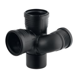 Geberit Silent-PP Schachtbogenabzweig 87,5 Grad links d 110mm, d1 75mm, d2 110mm... GEBERIT-390564141 4025416937562 (Abb. 1)