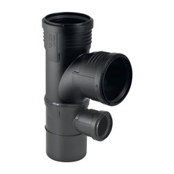 Geberit Silent-PP Kombibogenabzweig 87,5 Grad d 110mm, d1 110mm, d2 50mm... GEBERIT-390558141 4025416153337 (Abb. 1)