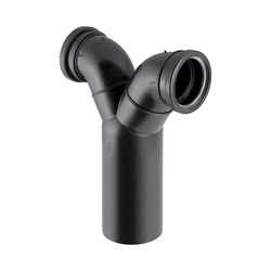 Geberit PE Doppelanschlussbogen 90 Grad für Wand-WC, d 110mm, d1 110mm... GEBERIT-367903161 4025416033073 (Abb. 1)