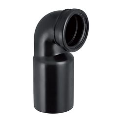 Geberit PE Anschlussbogen 90 Grad für Wand-WC, mit Erweiterung d 110mm, d1 110mm... GEBERIT-367792161 4025416032359 (Abb. 1)