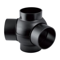 Geberit PE Kugelabzweig 88,5 Grad zweifach, Anschlüsse 135 Grad versetzt d 110mm, d1... GEBERIT-367385161 4025416031383 (Abb. 1)