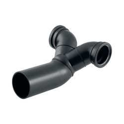 Geberit PE Doppelanschlussbogen 90 Grad gekröpft, für Wand-WC d 110mm, d1 90mm... GEBERIT-367485161 4025416031536 (Abb. 1)