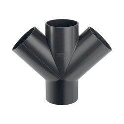 Geberit PE Abzweig 45 Grad 2-fach Außendurchmesser 110mm... GEBERIT-367235161 4025416031079 (Abb. 1)