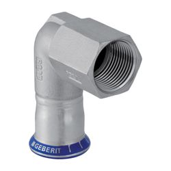 Geberit Mapress Edelstahl Übergangswinkel 90 Grad mit Innengewinde LABS-frei, d 18mm, Rp... GEBERIT-83804 4024723838043 (Abb. 1)