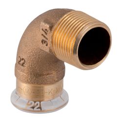 Geberit Mapress Kupfer Übergangswinkel 90 Grad mit Außengewinde, d 12mm, R 3/8″, Rotguss... GEBERIT-63892 4024723638926 (Abb. 1)