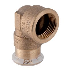 Geberit Mapress Kupfer Übergangswinkel 90 Grad mit Innengewinde, d 12mm, Rp 3/8″, Rotgus... GEBERIT-63860 4024723638605 (Abb. 1)