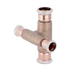 Geberit Mapress Kupfer Kreuzstück reduziert, abgesetzt d 15mm, d1 15mm... GEBERIT-61504 4024723615040 (Abb. 1)